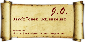 Jirácsek Odisszeusz névjegykártya